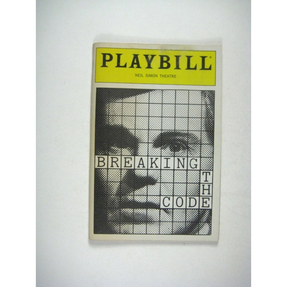 Breaking the Code Playbill December 1987 Derek Jacobi Whitemore Gurney Musty
